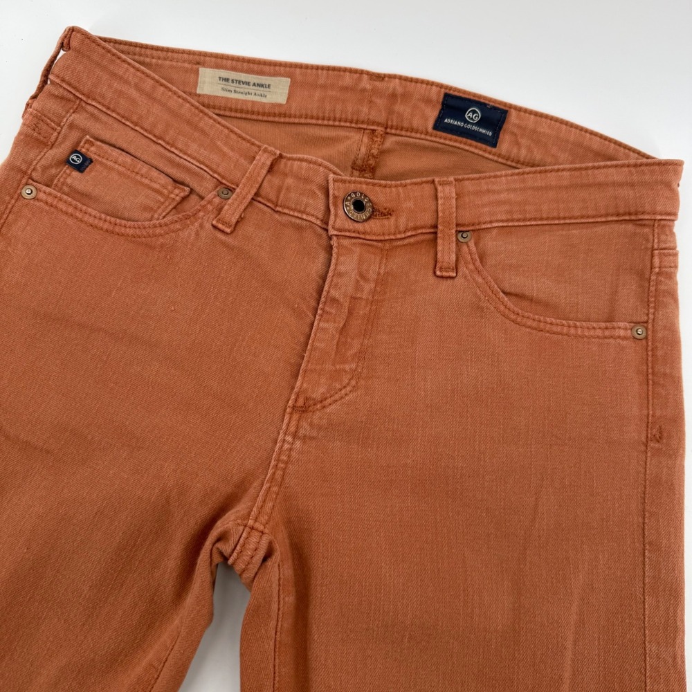 AG Adriano Goldschmied The Stevie Ankle Jeans Womens 26R Rust Slim Straight‎